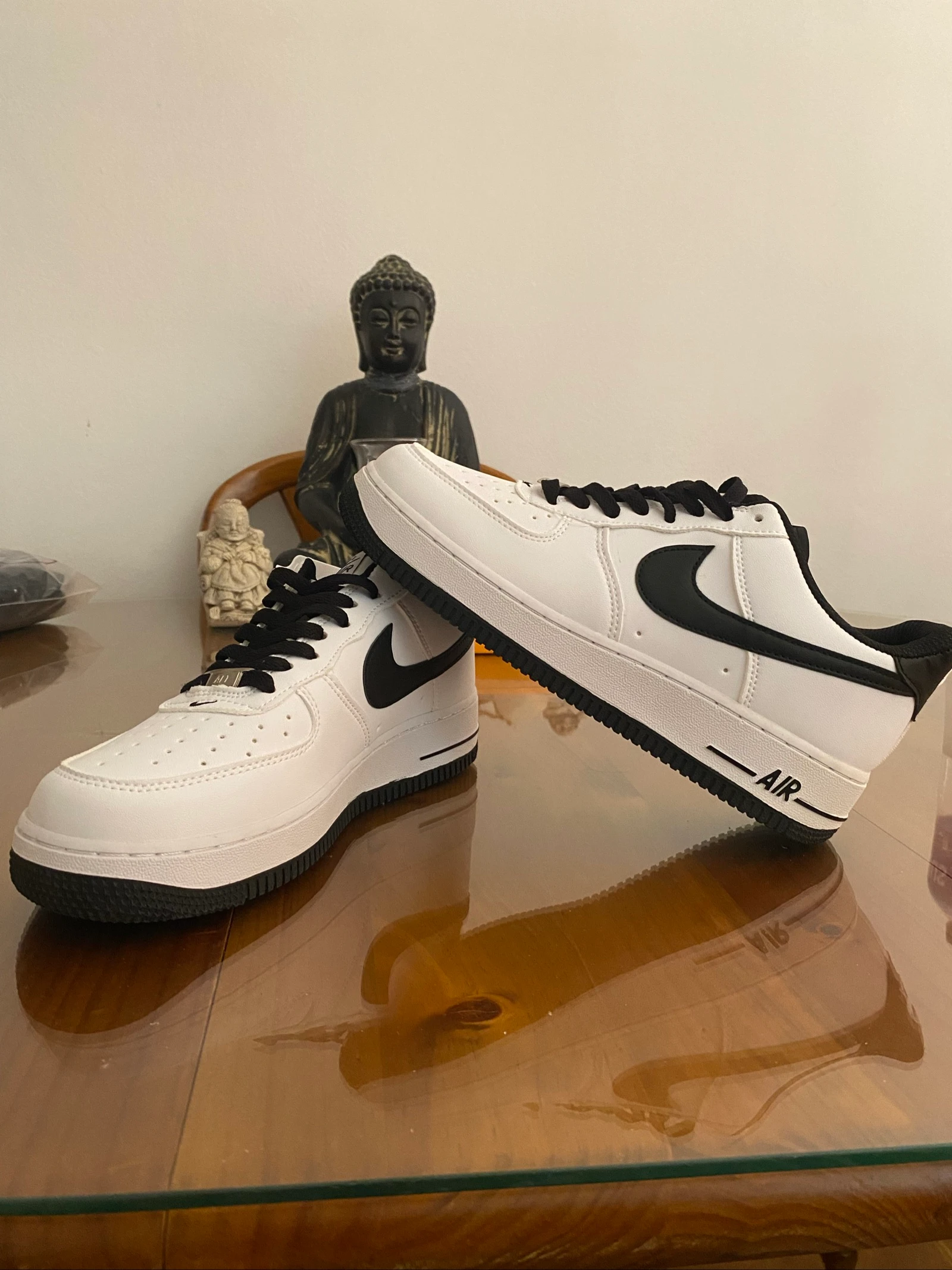 NIKE AIR FORCE 1 LOW “PANDA BLACK & WHITE” Talla 41 🐼🖤✨